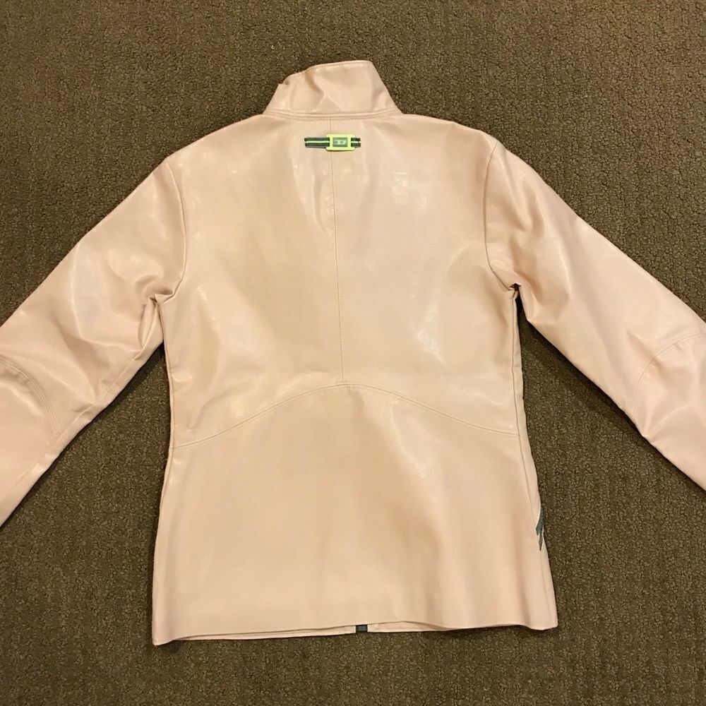 Diesel Blush Pink faux Leather Jacket - Picture 4 of 5